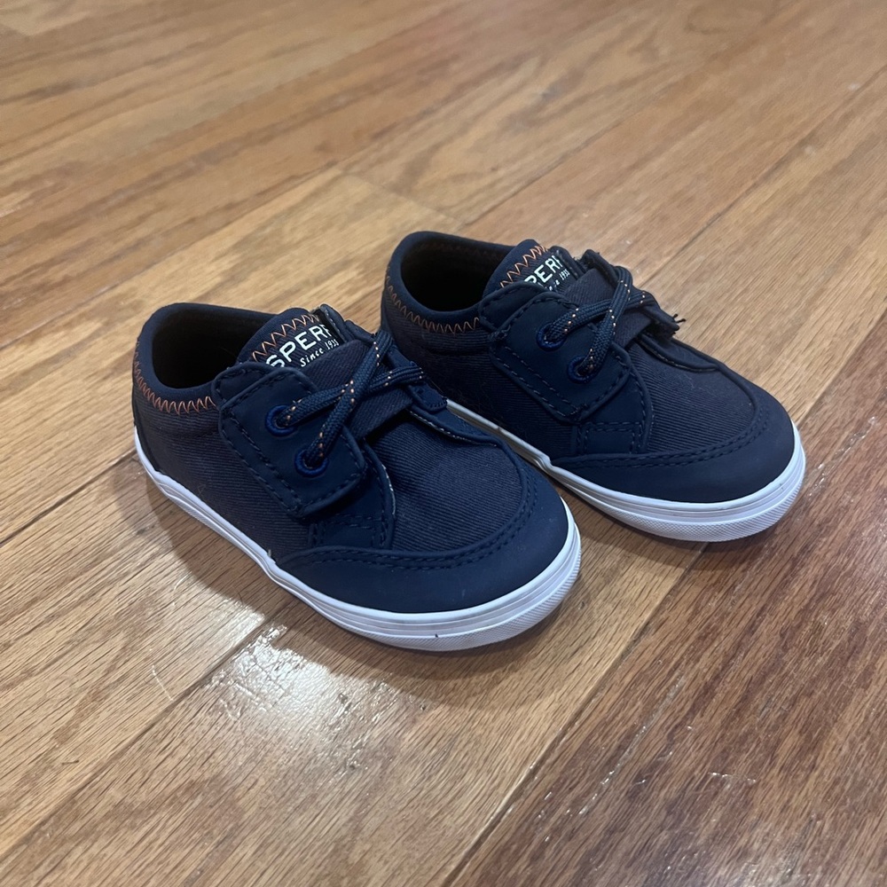 Navy Blue Kids Sperry Shoes Size 4